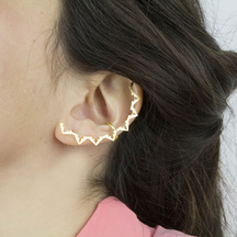Amelia May unique earrings and gold ear cuffs